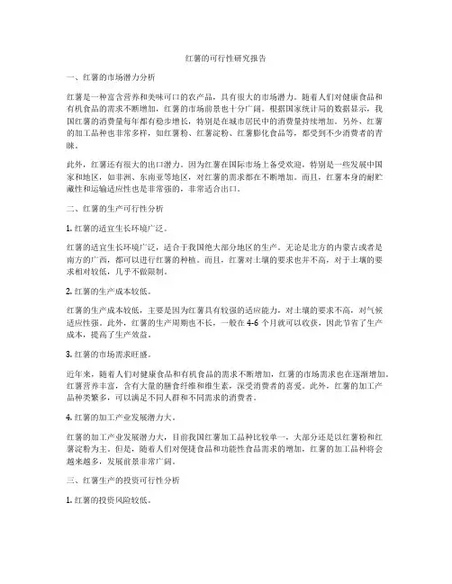 红薯的可行性研究报告