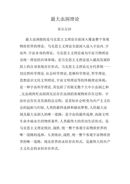 最大虫洞理论