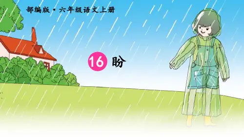 《盼》部编六年级语文上册PPT课件