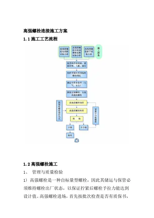 高强螺栓连接施工方案