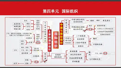 高中政治统编版选择性必修一第四单元 国际组织 复习(共22张ppt)