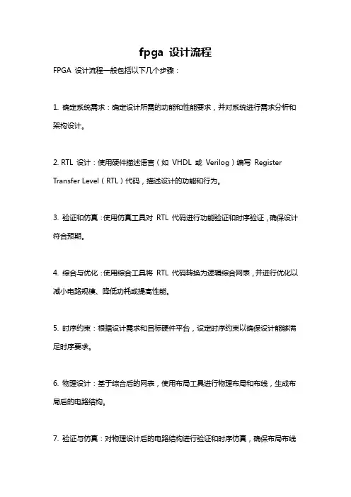 fpga 设计流程