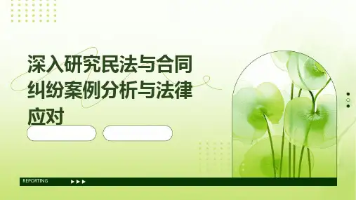 深入研究民法与合同纠纷案例分析与法律应对