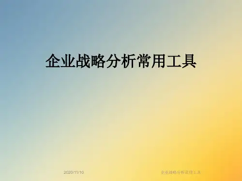企业战略分析常用工具