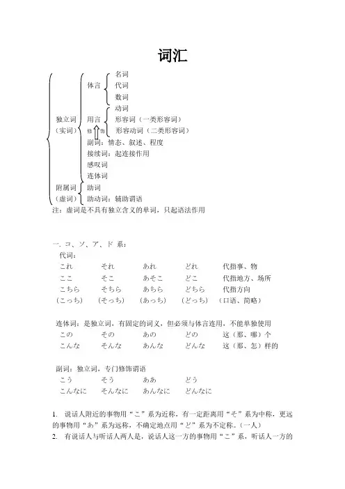 日语词性介绍