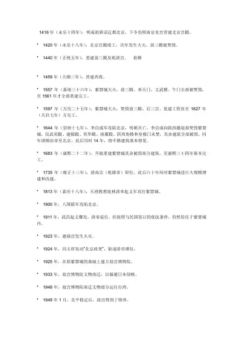 北京故宫与沈阳故宫