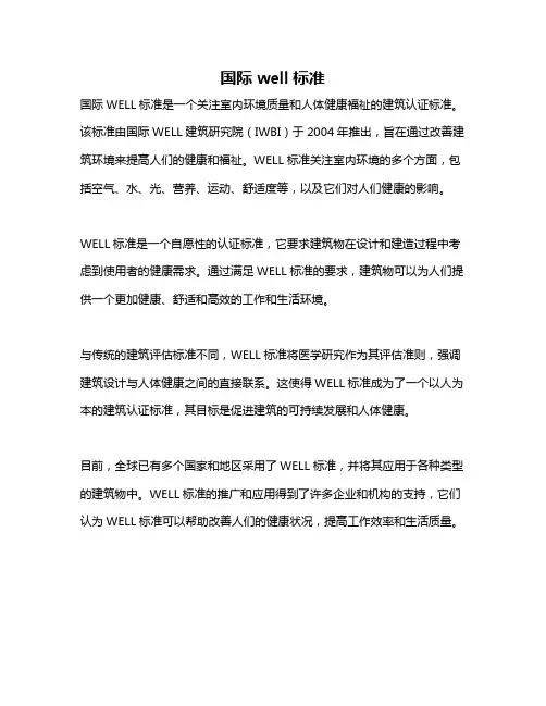 国际well标准