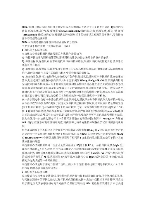 ELISA_直接法与间接法的区别