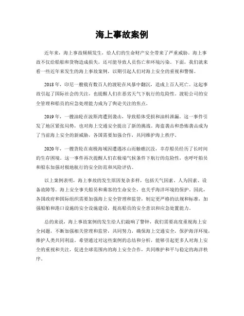 海上事故案例