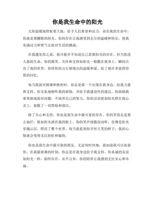 你是我生命中的阳光