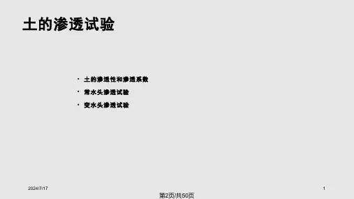 土工试验与原理渗透