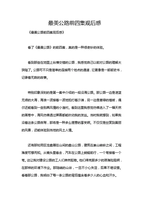 最美公路前四集观后感