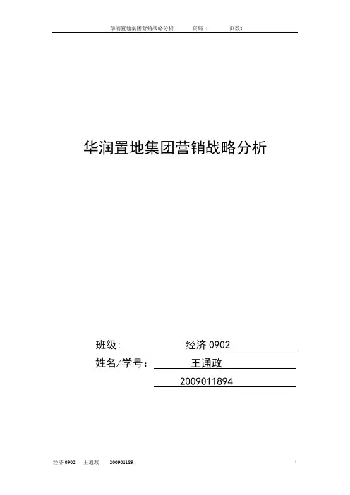 华润置地营销战略分析