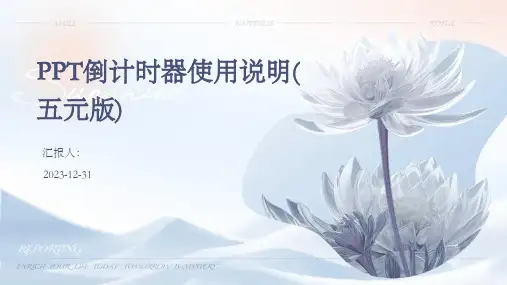 PPT倒计时器使用说明(五元版)