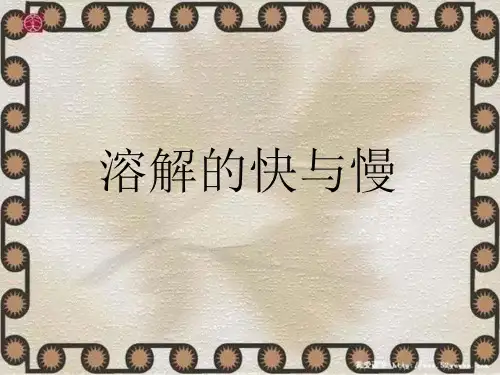 四年级上册 溶解的快与慢教科版ppt精品课件