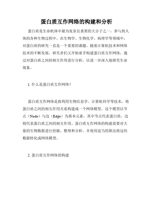 蛋白质互作网络的构建和分析