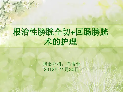 根治性膀胱全切+回肠新膀胱术护理