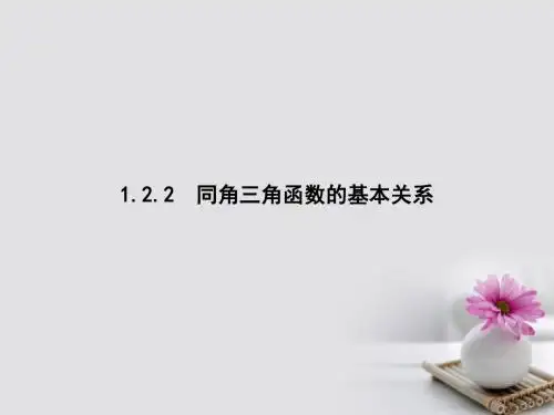 高中数学第一章三角函数1.2.2同角三角函数的基本关系