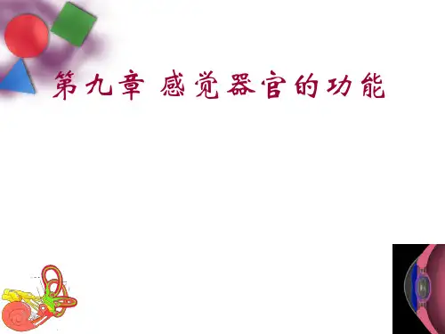 《生理学》第九章 感觉器官的功能课件