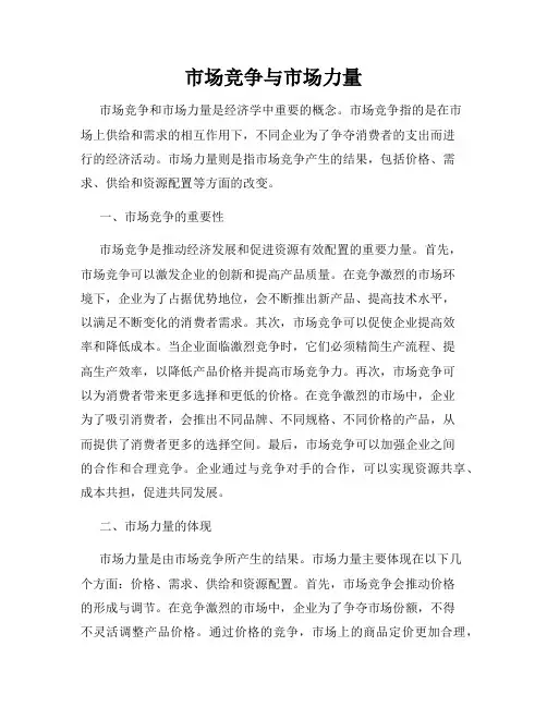 市场竞争与市场力量
