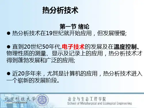 热分析技术(最新版)