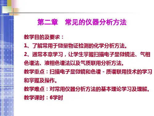 第二章 物证分析方法