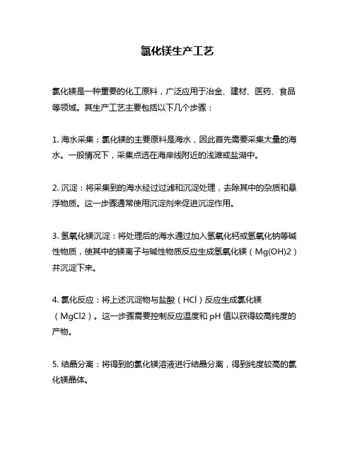氯化镁生产工艺