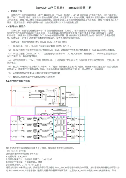 （stm32f103学习总结）—stm32定时器中断