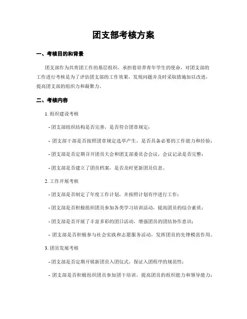团支部考核方案