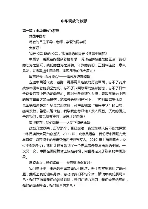 中华魂放飞梦想