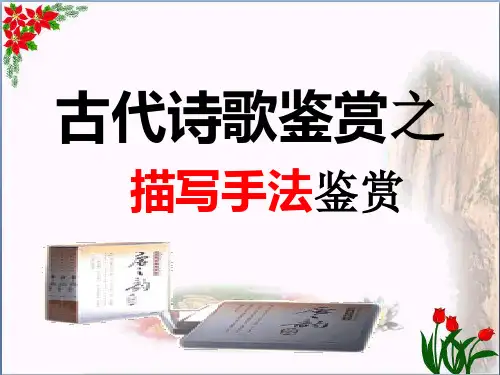 高考诗歌鉴赏之描写手法-(经典通用版本PPT课件)