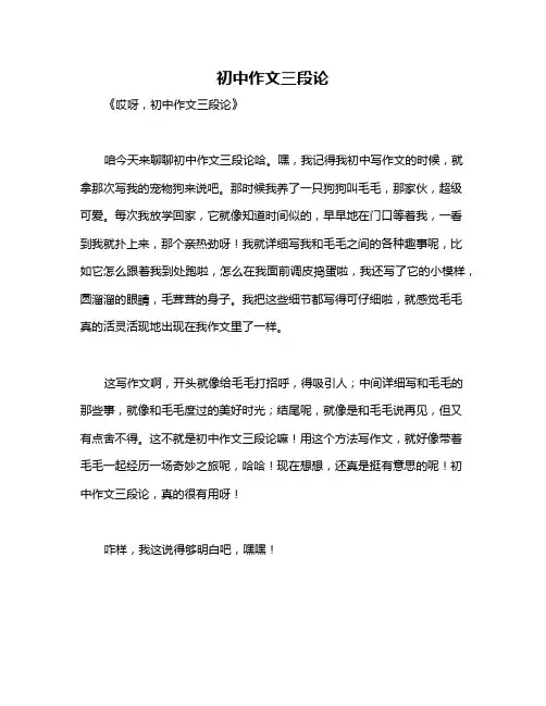 初中作文三段论