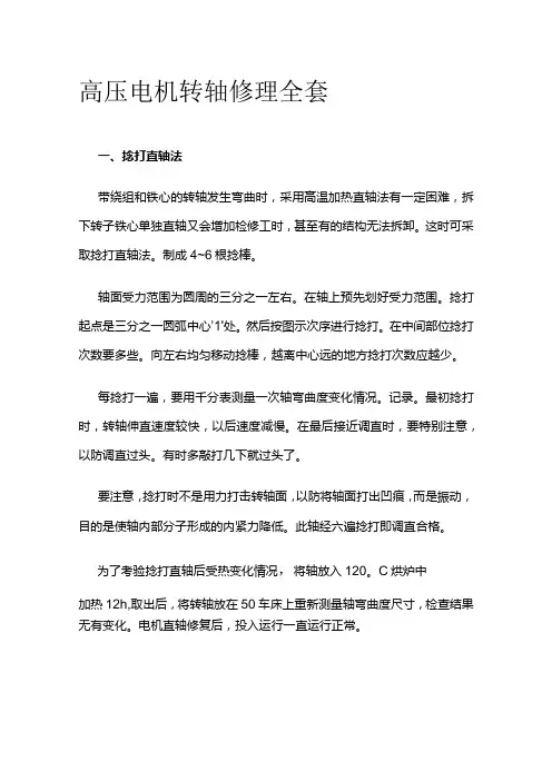高压电机转轴修理全套