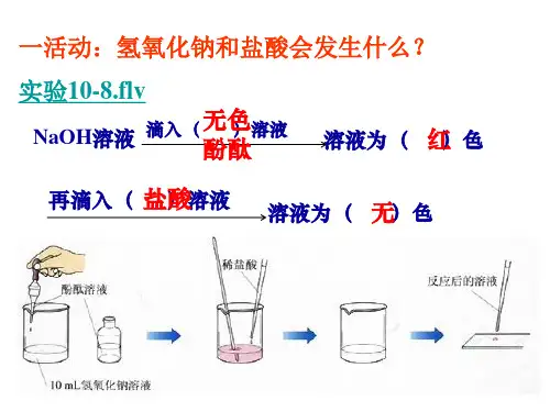 九年级初三化学酸和碱的中和反应ppt课件