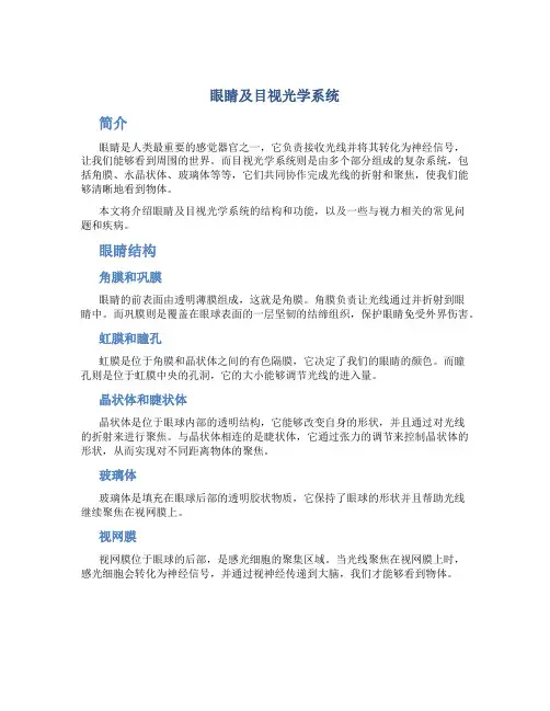 眼睛及目视光学系统