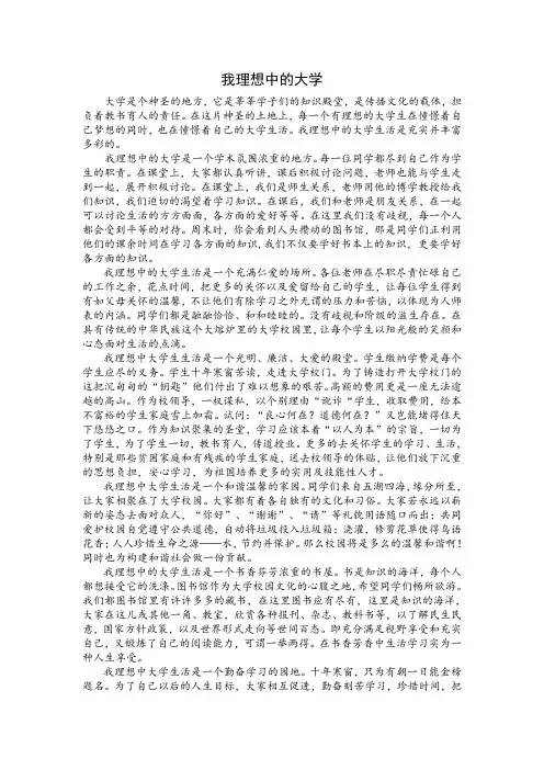 我理想中的大学