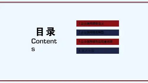 央行企业信用报告解读(上) PPT