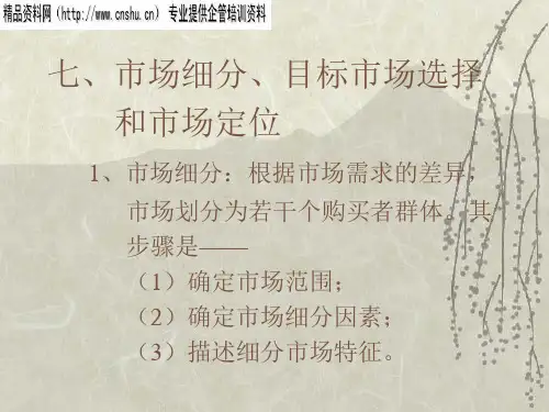 市场营销管理与实践培训课程 
