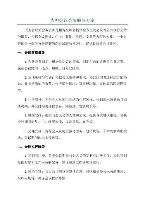 大型会议会务服务方案