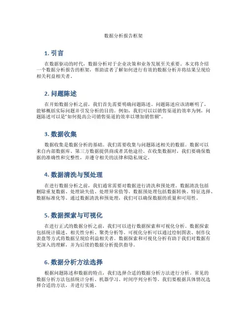 数据分析报告框架