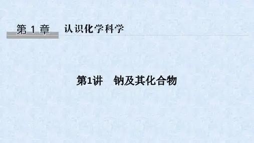 新鲁教版高中化学必修一第一章第2节第一课时 钠及其化合物(共16张PPT)