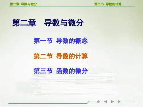高等数学导数的计算教学ppt