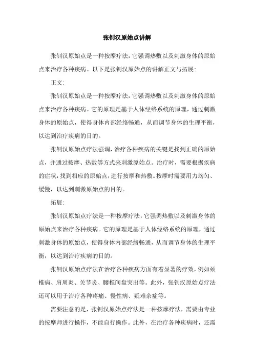 张钊汉原始点讲解
