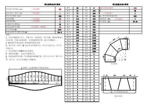 弯头放样自动计算表