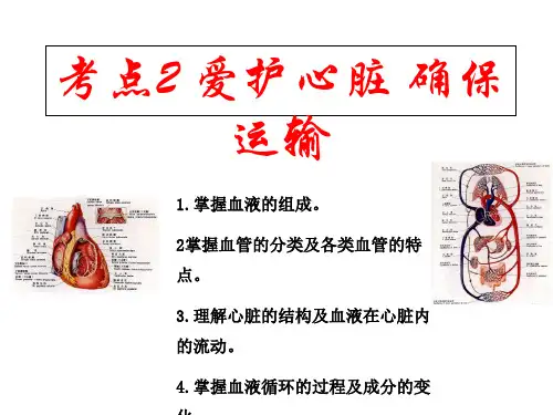 冀教初中生物七下《2第2章 爱护心脏 确保运输》PPT课件 (1)