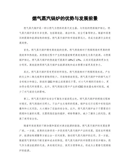 燃气蒸汽锅炉的优势与发展前景
