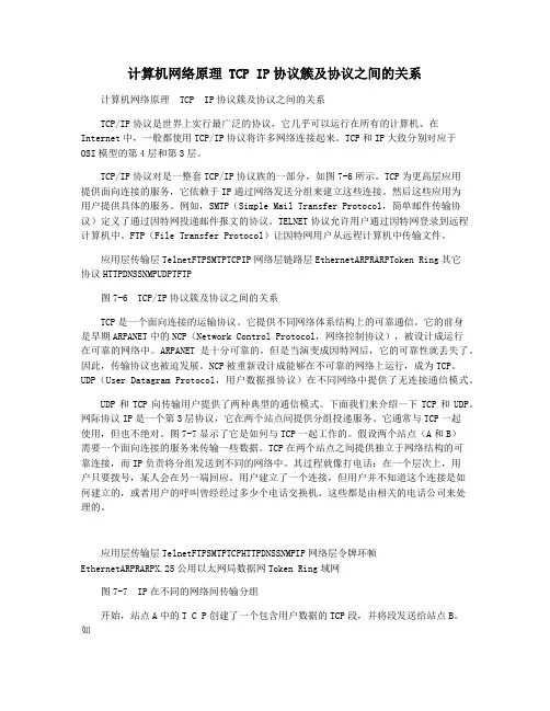 计算机网络原理 TCP IP协议簇及协议之间的关系