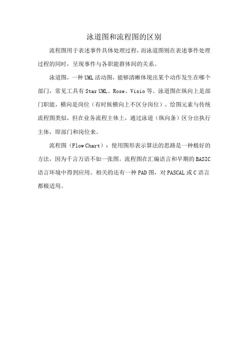 泳道图和流程图的区别