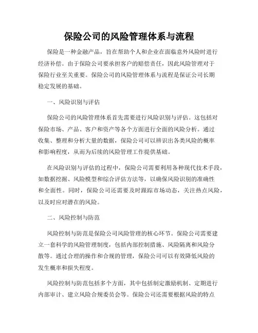保险公司的风险管理体系与流程
