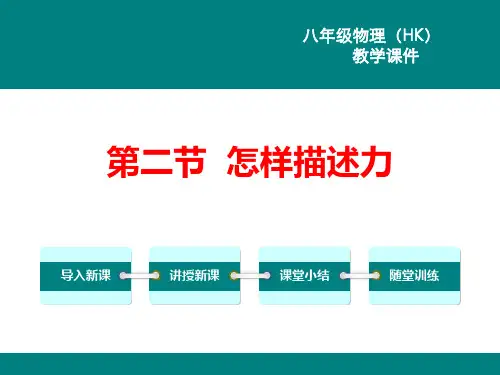 沪科版八年级物理 (怎样描述力)熟悉而陌生的力课件